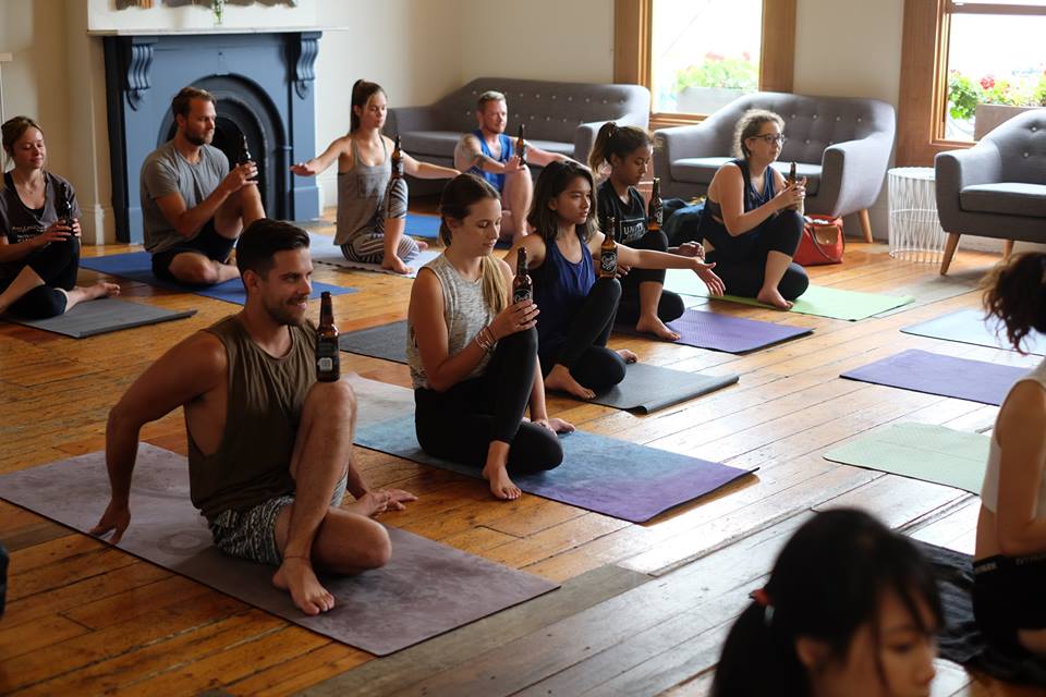 From Goats to Beer Bottles, Yoga Goes Offbeat